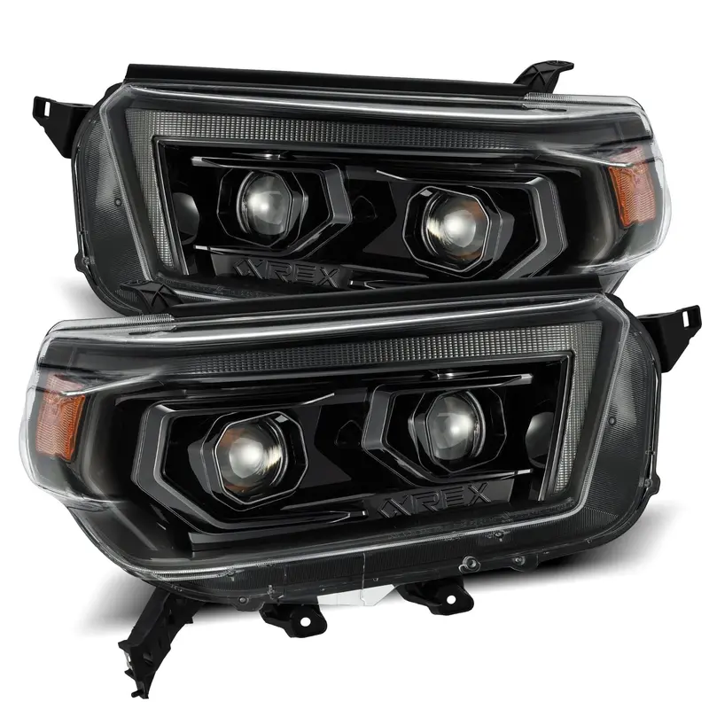 10-13 Toyota 4Runner Pro-Series Halogen Projector Headlights Alpha-Black 1