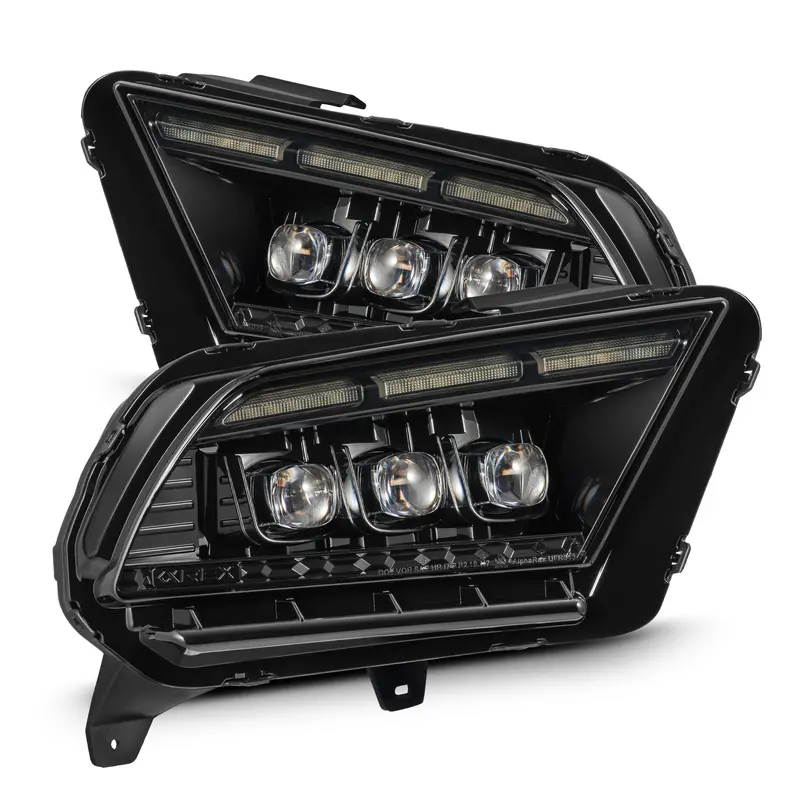 13-14 Ford Mustang Mk Ii Nova-Series Led Projector Headlights Alpha-Black 1