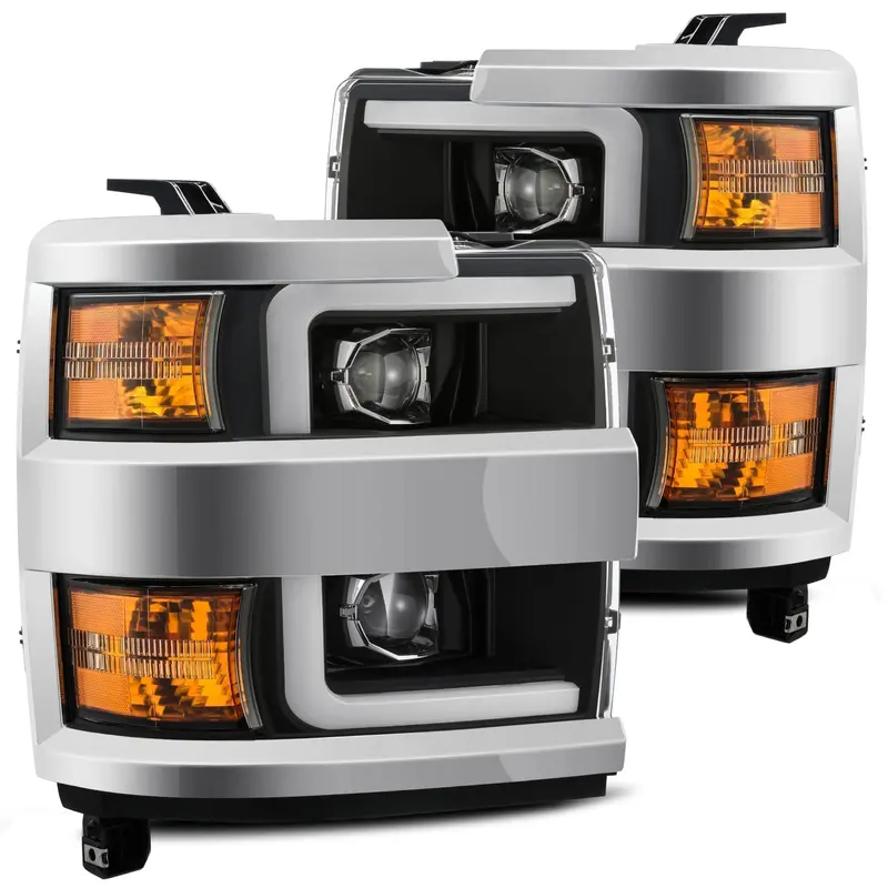 15-19 Chevrolet Silverado 2500Hd/3500Hd Luxx-Series Led Projector Headlights Black 1