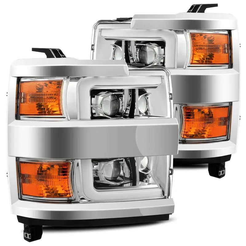 15-19 Chevrolet Silverado 2500Hd/3500Hd Luxx-Series Led Projector Headlights Chrome 1