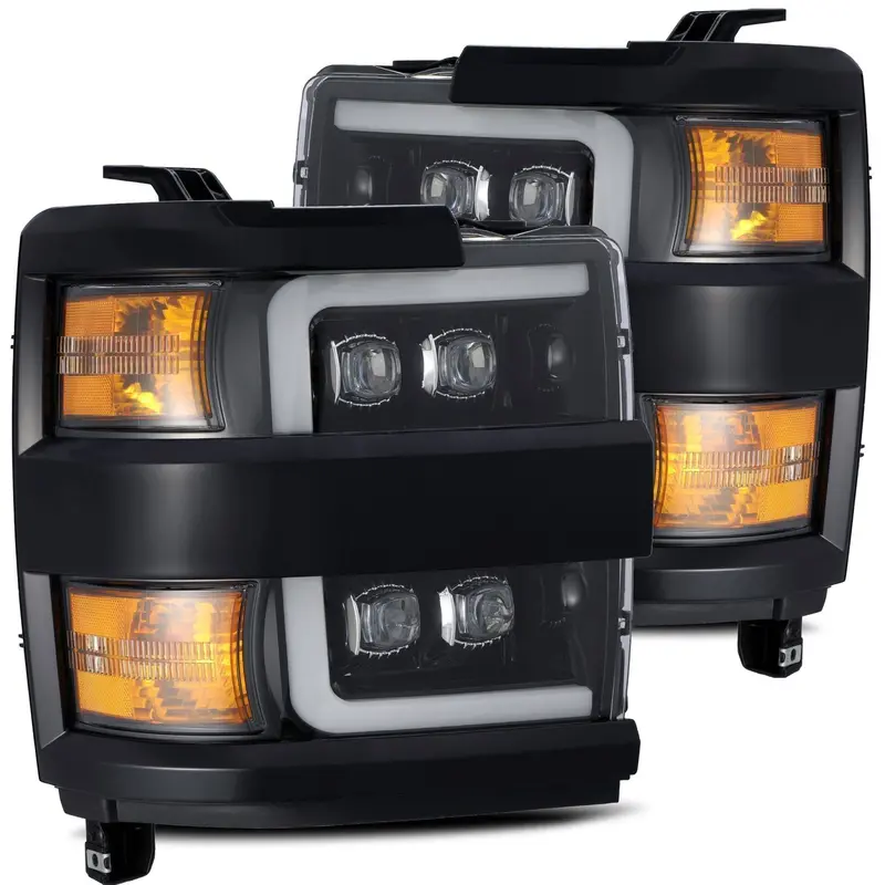 15-19 Chevrolet Silverado 2500Hd/3500Hd Mkii Nova-Series Led Projector Headlights Jet Black 1