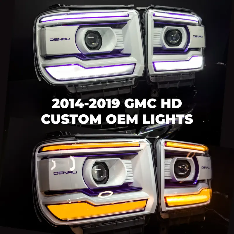 2014-2019 Gmc Sierra Denali 2500/3500 Hd Oem Custom Headlights 1