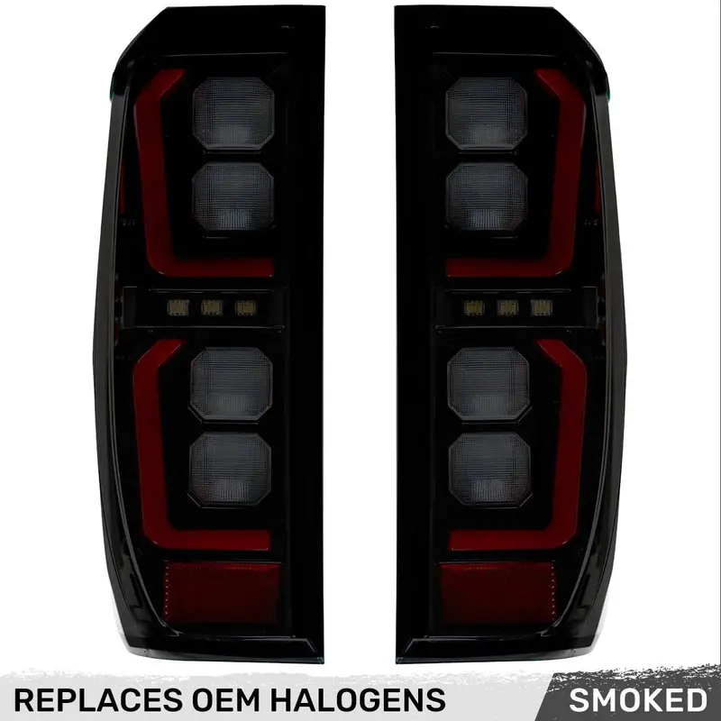 2019-2023 Gmc Sierra 1500 Recon Smoked Oled Tail Lights (Replaces Factory Halogen) 1