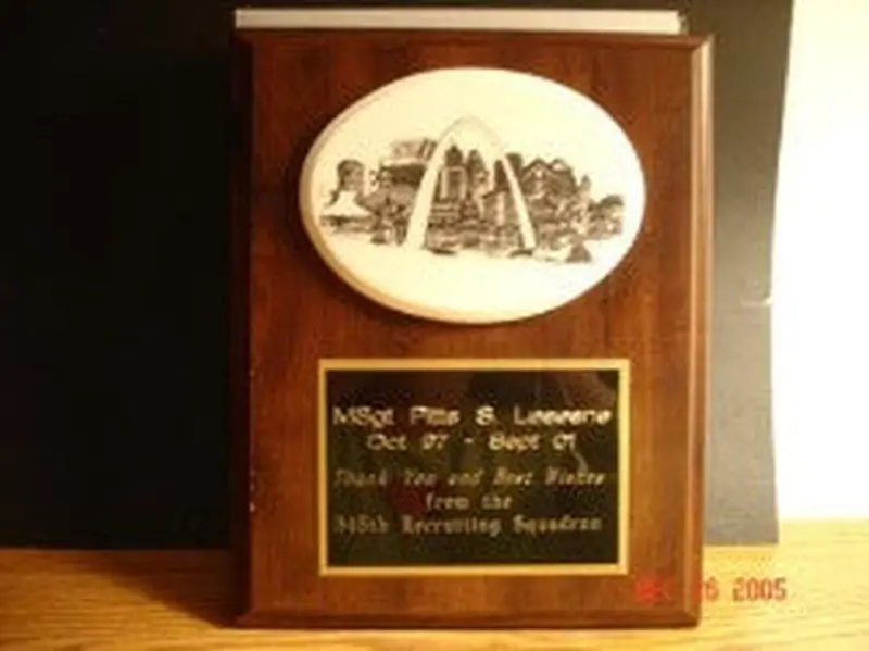 6"X8" Wood Plaque With Custom Laser Etched Marble 1