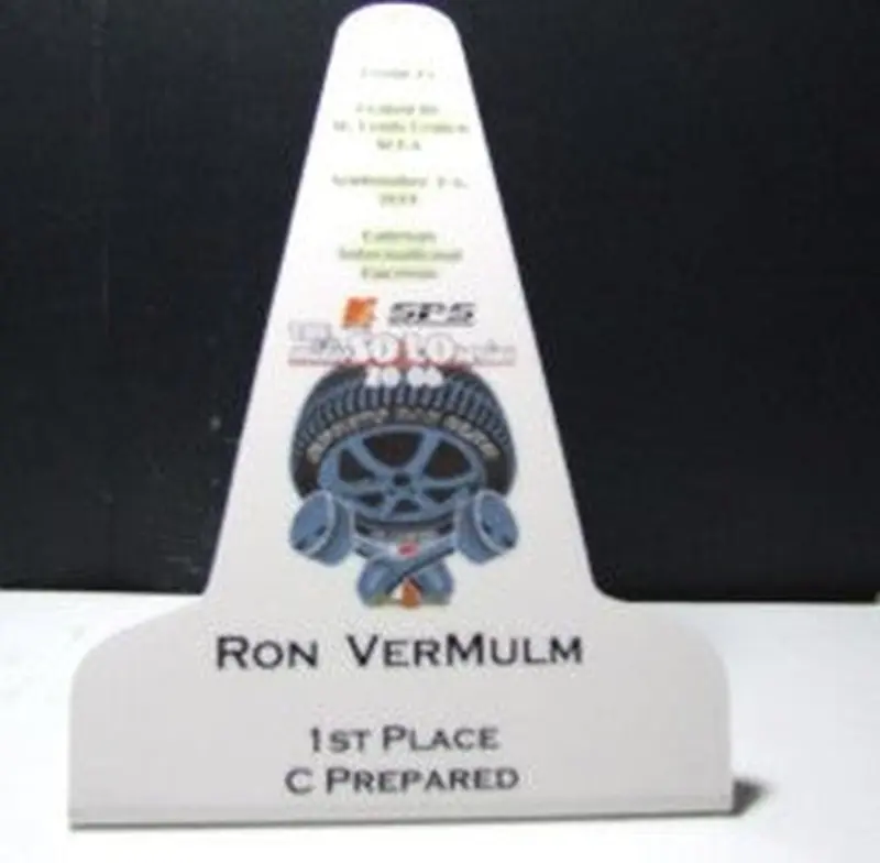 7" Tall Lexan Pylon Plaque 1