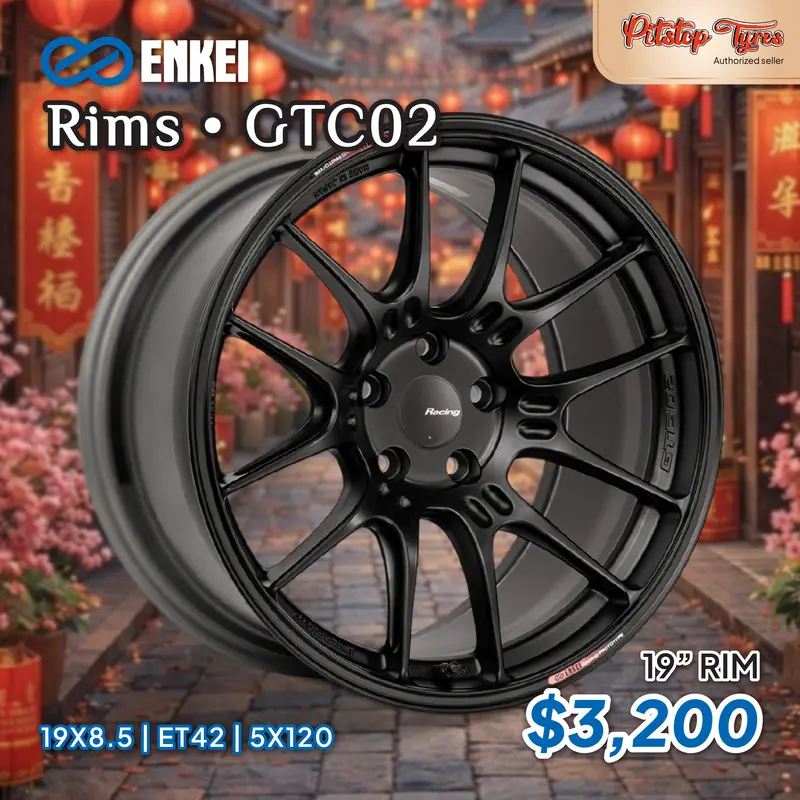 Enkei Gtc02 19" Alloy Rims Set Of 4 1