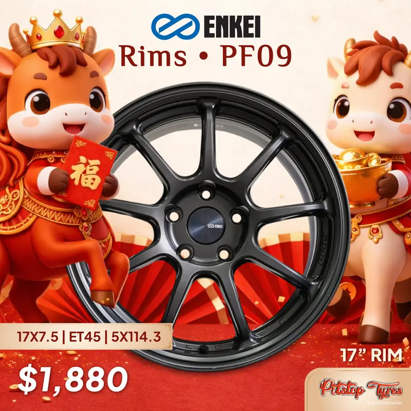 Enkei Pf09 17" Alloy Rims Set Of 4 1