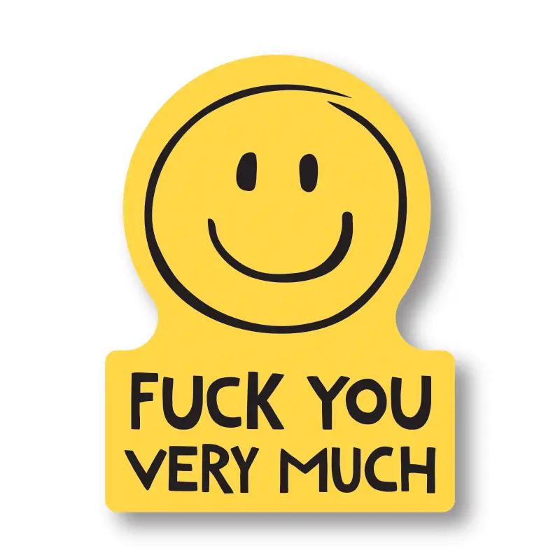 Fuck You Very Much Sticker - Closeout | Funatic 1