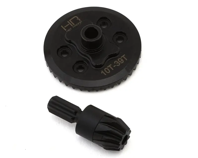 Hot Racing Steel Helical Differential Ring & Pinion Gear (Rear) – 39T/10T For Traxxas® Mini Maxx® Part Number: Hrasmmx9390r 1