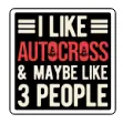 I Like Autocross 3.5X3.5 Decal 1