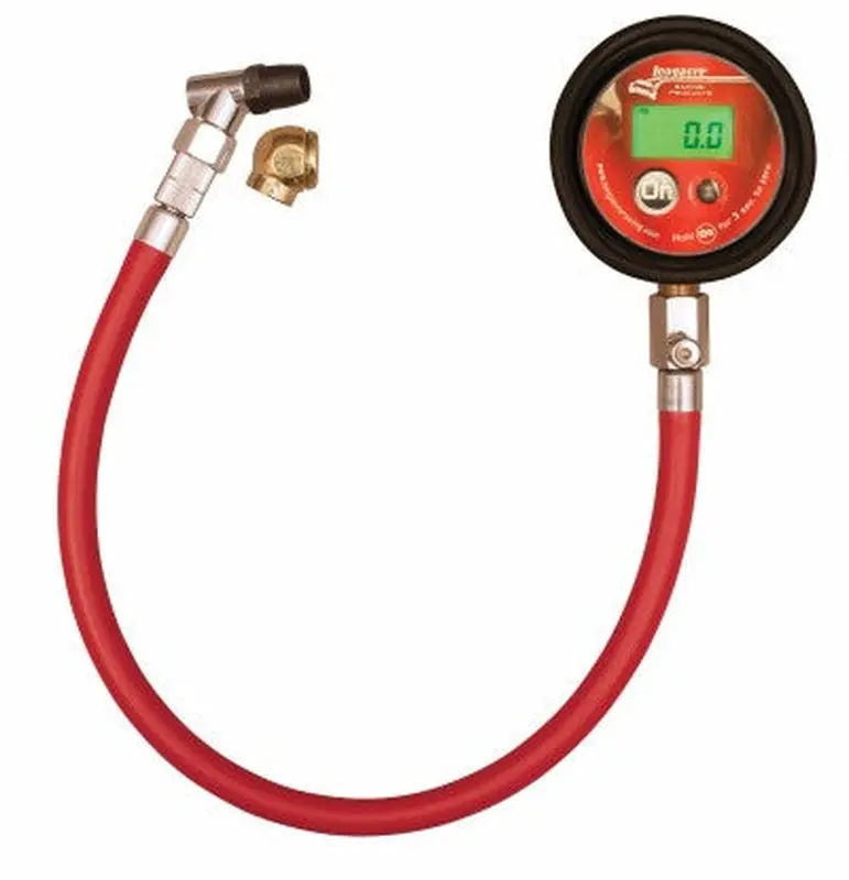 Longacre Tire Gauge 53003: Semi Pro Dig Tpg 0-60 Psi W-Backlight W-Angle & Ball Chuck 1