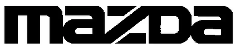 Mazda Large, 16 3-4 X 3 1-4", Die Cut, White, Black Or Blue 1