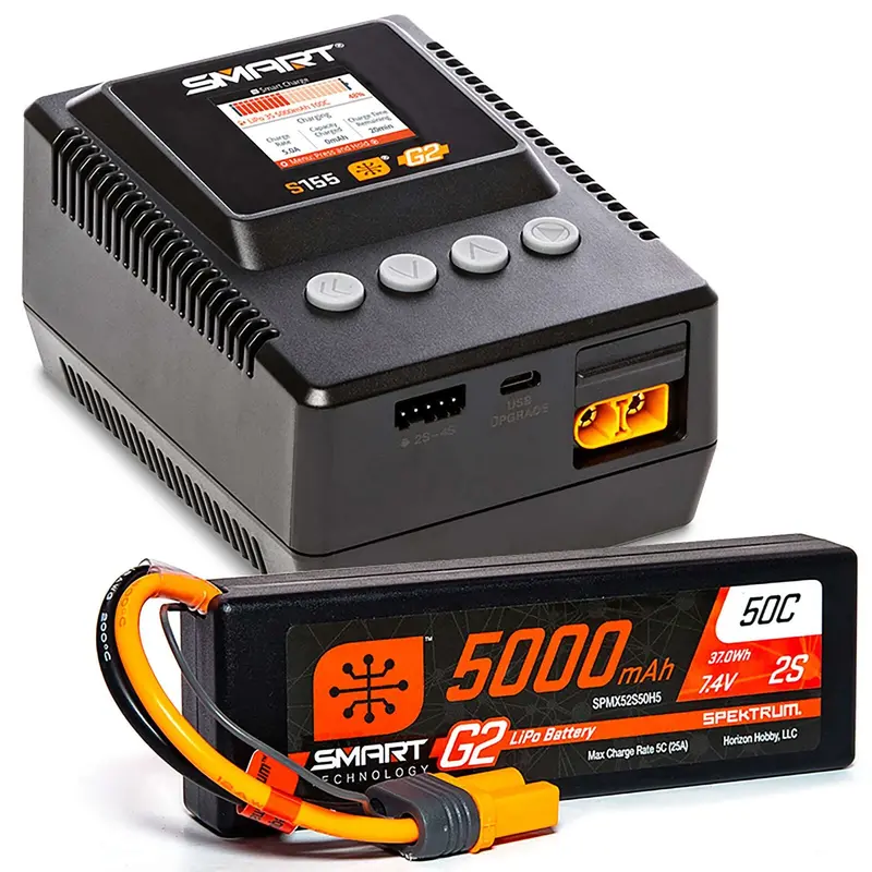 Spektrum Rc Smart G2 Powerstage 2S Bundle W/2S Smart Lipo Battery (5000Mah) Part #: Spmxpss200 1