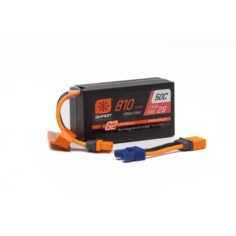 Spektrum Smart G2 2S 810Mah 50C Lipo W/ Ic2 Spmx812sh2 1