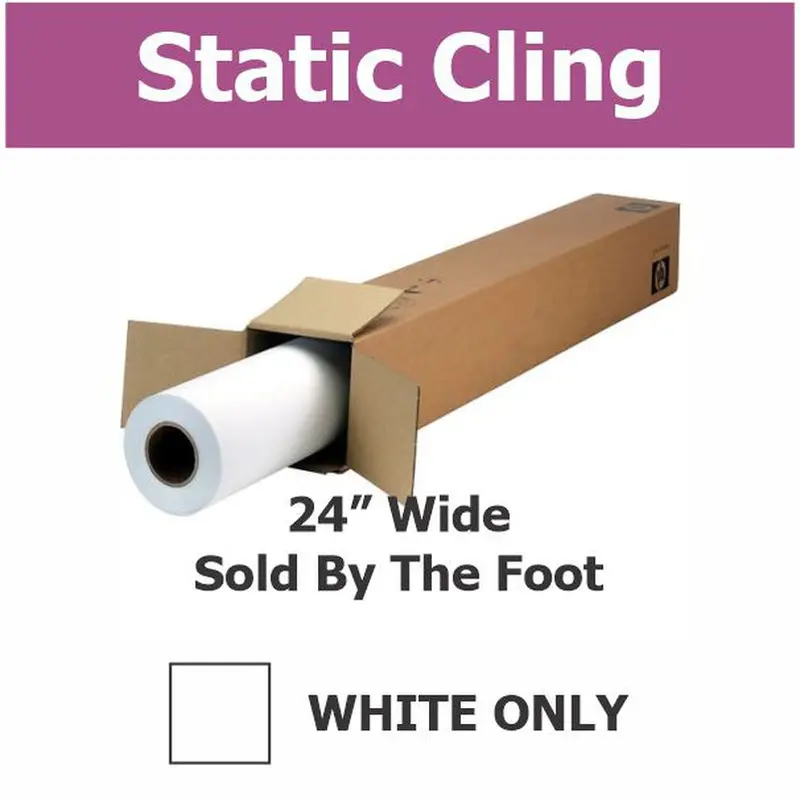 Static Cling- Bulk - Sold By The Foot, 24" Wide 1