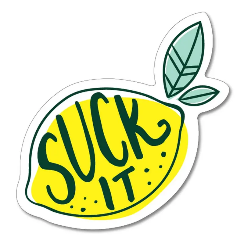 Suck It Lemon Sticker - Closeout | Funatic 1
