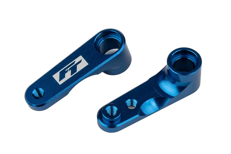 Team Associated Rc10b6.4 Factory Team Steering Bell Cranks (Blue) - 91983 1