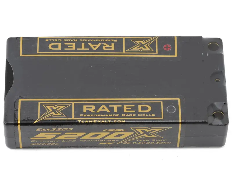Team Exalt "X-Rated" Lcg Shorty 2S Lihv Battery (7.6V/5200Mah/135C) Exa3203 1