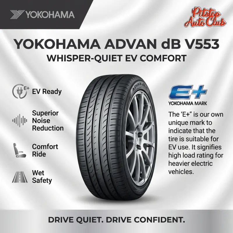 Yokohama V553 E+ 235/50R18 – Max Comfort And Quiet Ev Tyre 1