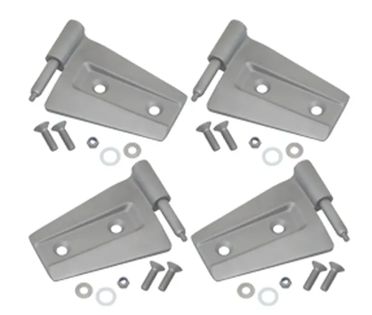 Kentrol 4-Piece Bare Grey Door Hinge Kit For 2007–2018 Jeep Wrangler Jk (Part #40575) 1
