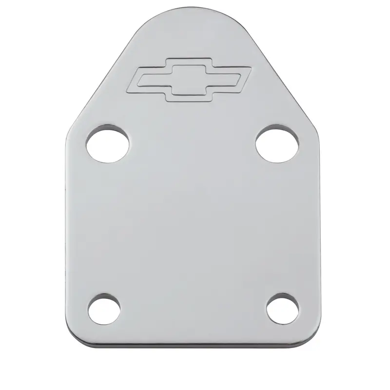 Proform Fuel Pump Block-Off Plate – Chrome Finish With Bowtie Logo For Small-Block Chevy V8 1